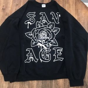 Black crew neck